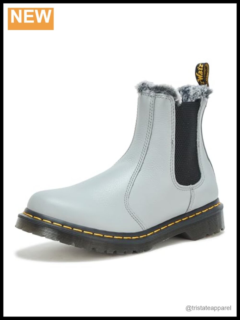 Dr. Martens 2976 Faux Fur Lined Virginia Leather Chelsea Boot Women's Ankle